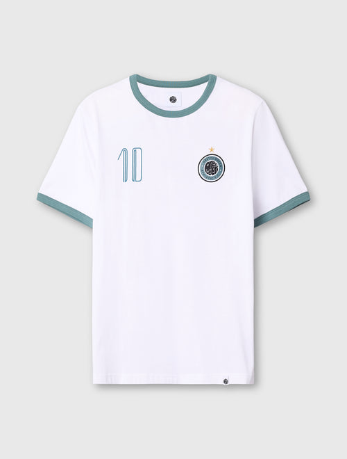 White Outro Ringer T-Shirt