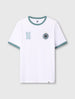 White Outro Ringer T-Shirt