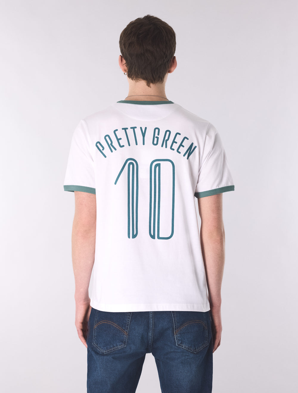 White Outro Ringer T-Shirt