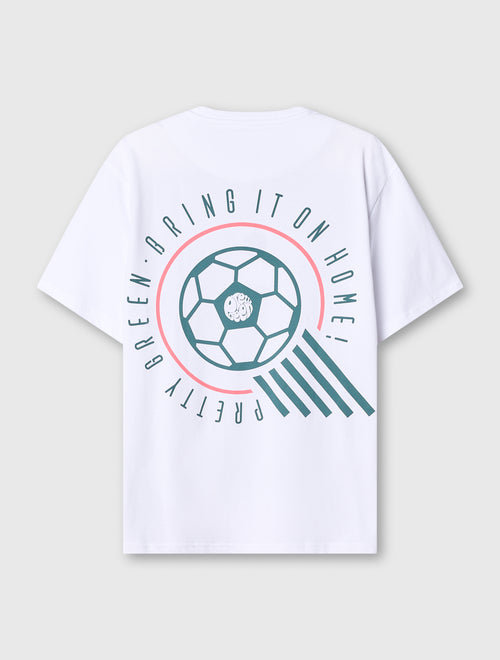 White Outro Football Graphic T-Shirt