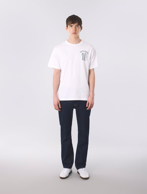 White Outro Football Graphic T-Shirt