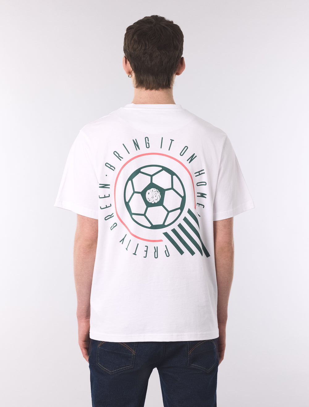 White Outro Football Graphic T-Shirt