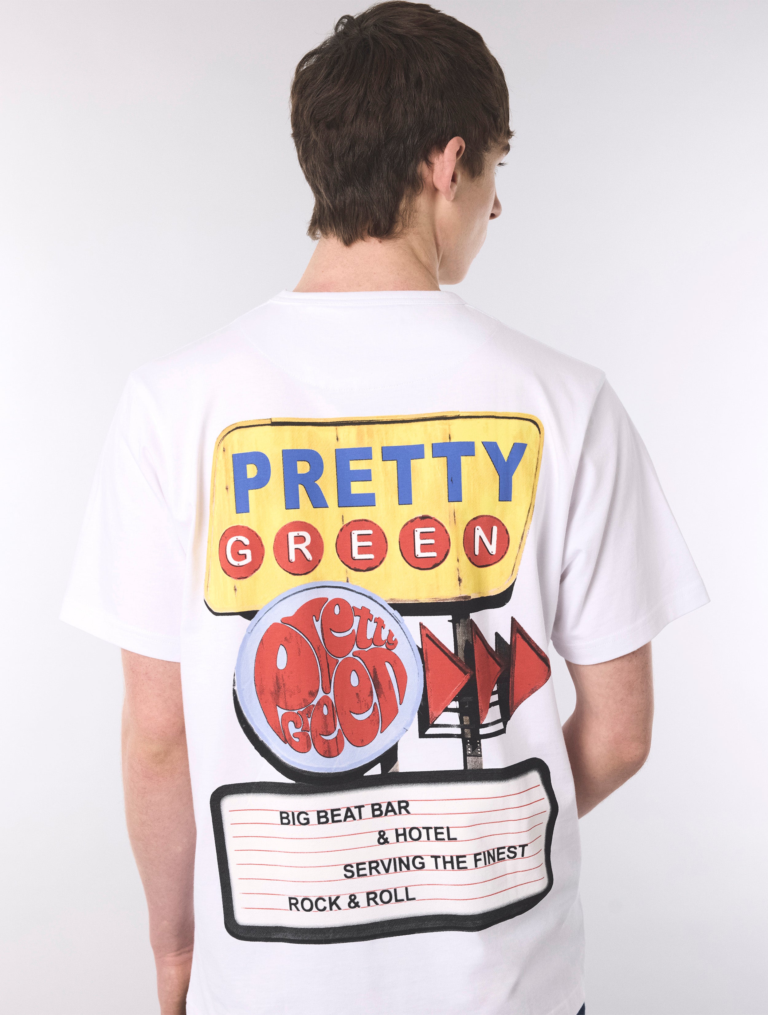 White Big Beat Hotel T-Shirt – Pretty Green Store