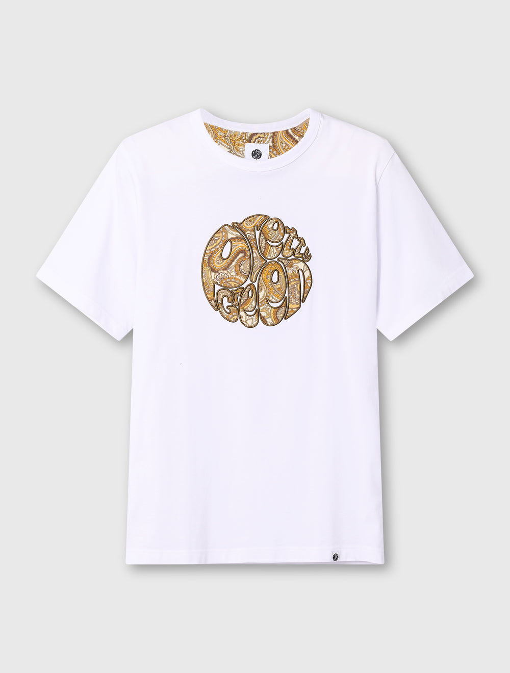 White Hermosa Paisley Logo T-Shirt
