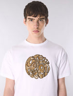 White Hermosa Paisley Logo T-Shirt