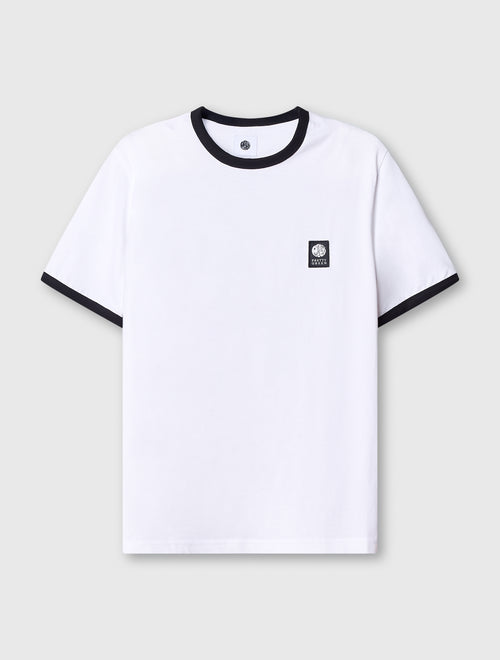 White Melrose Ringer T-Shirt