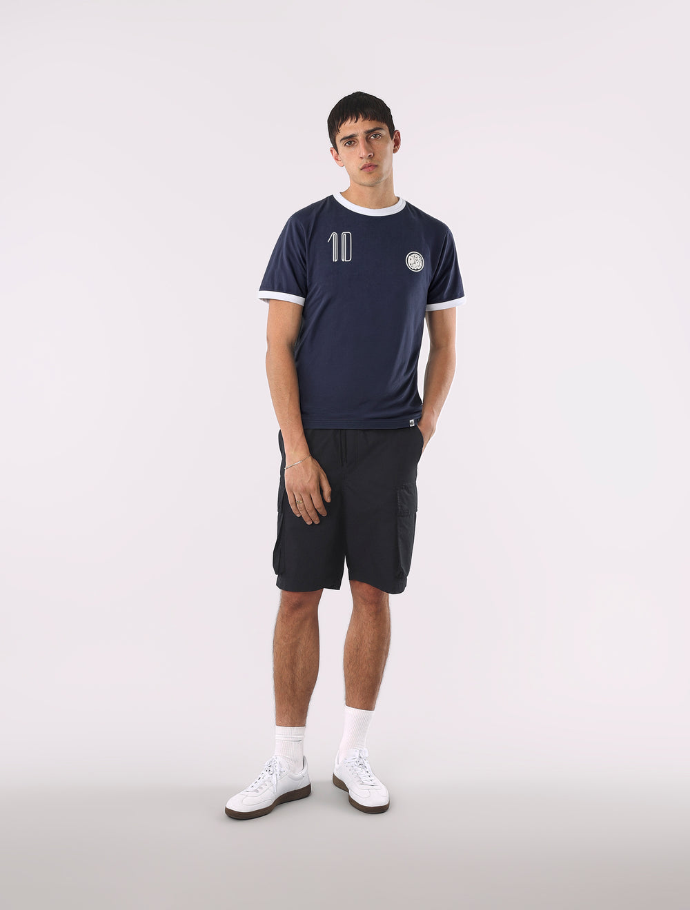 Dark Blue Jules Ringer T-Shirt