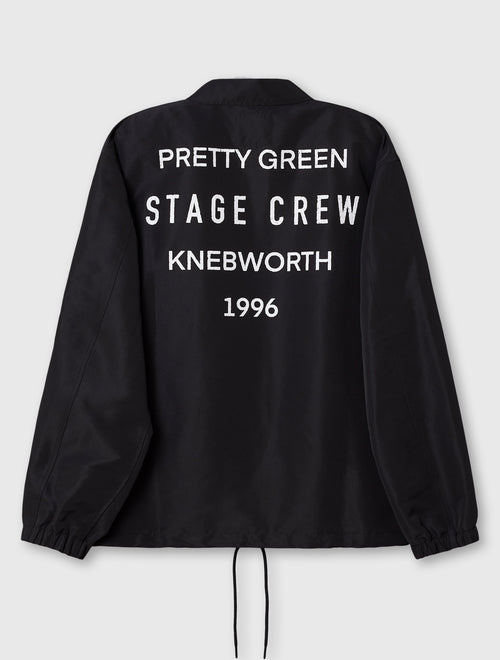 Black Knebworth Graphic Coach Jacket