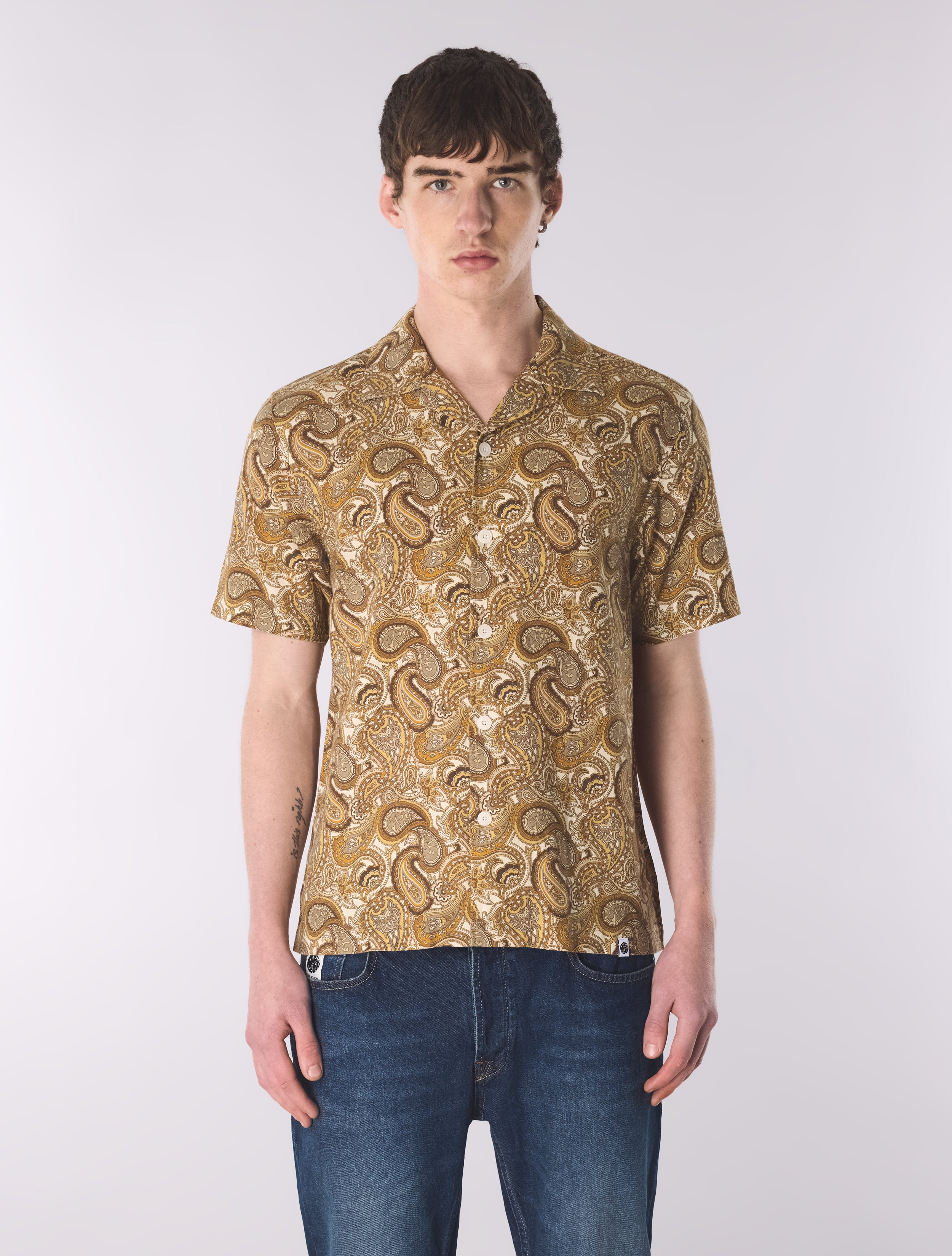【ベージュ（27）】York Paisley SS Shirt SS PAISLEY SHIRT(FMA) - BEIGE – GADORO