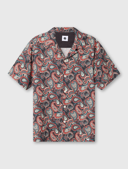 Red Bonamassa Paisley Short Sleeve Shirt