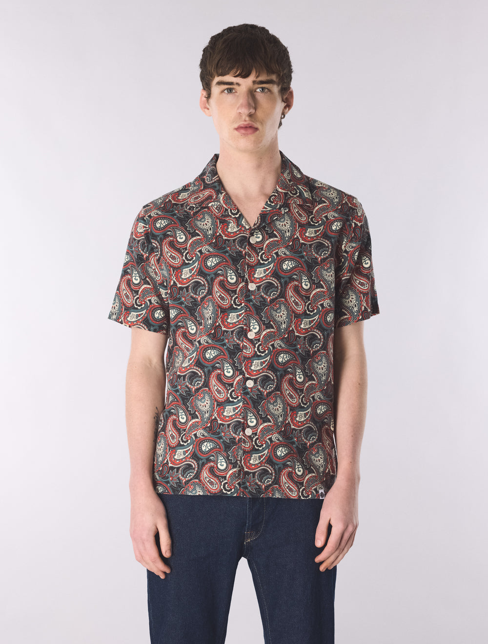 Red Bonamassa Paisley Short Sleeve Shirt