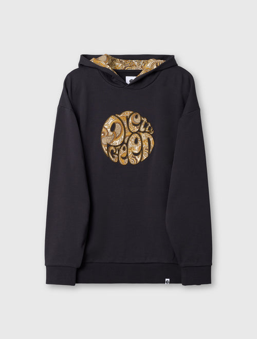 Black Hermosa Paisley Logo Hoody