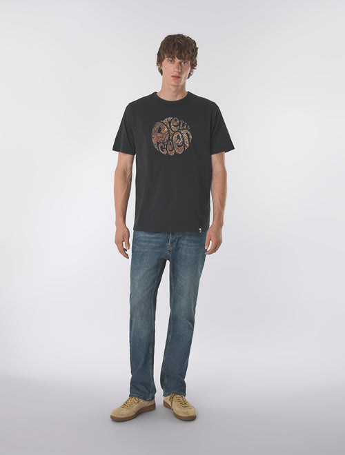 Black Rave On Paisley Logo T-Shirt