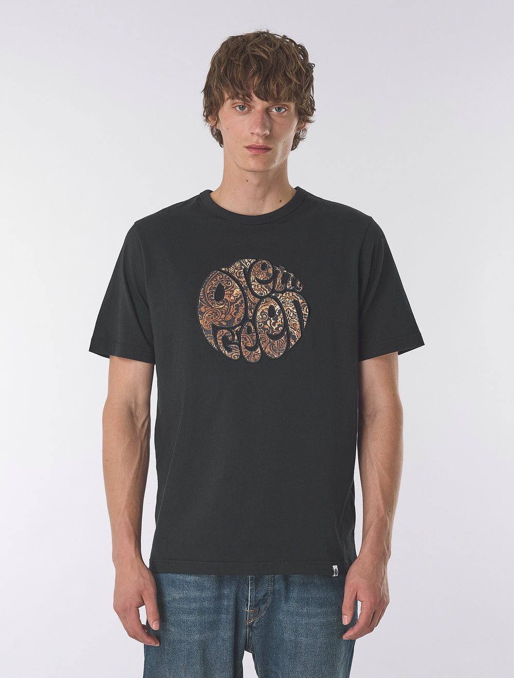 Black Rave On Paisley Logo T-Shirt
