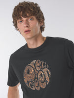 Black Rave On Paisley Logo T-Shirt