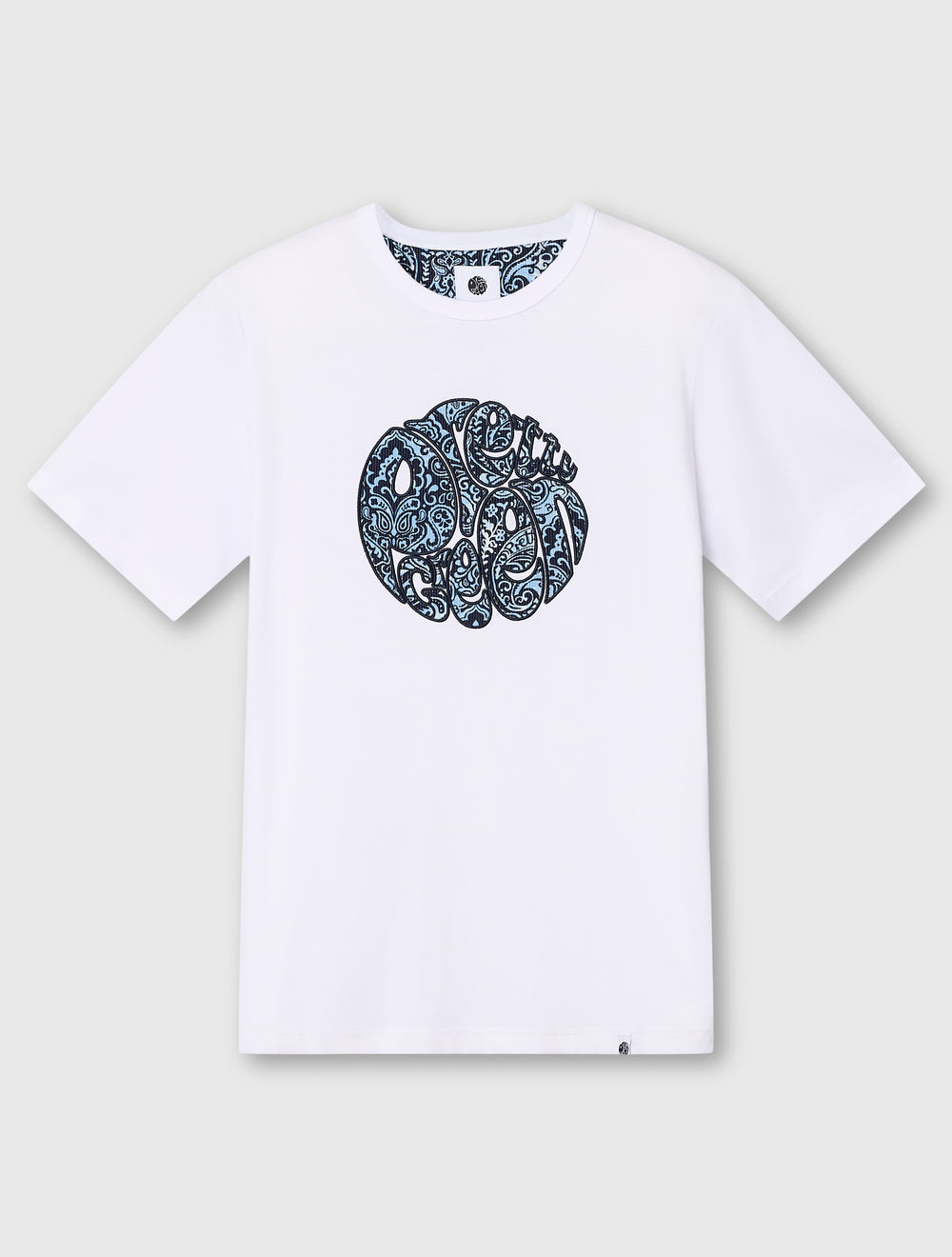 White Rave On Paisley Logo T-Shirt