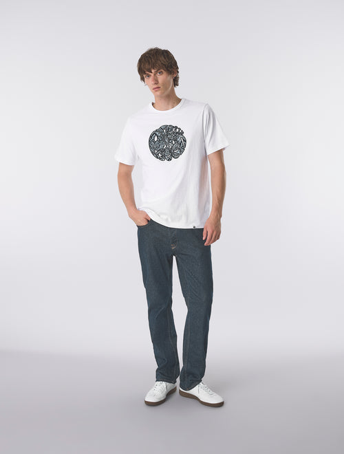 White Rave On Paisley Logo T-Shirt