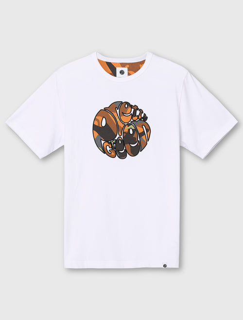 White Rave Camo Logo T-Shirt