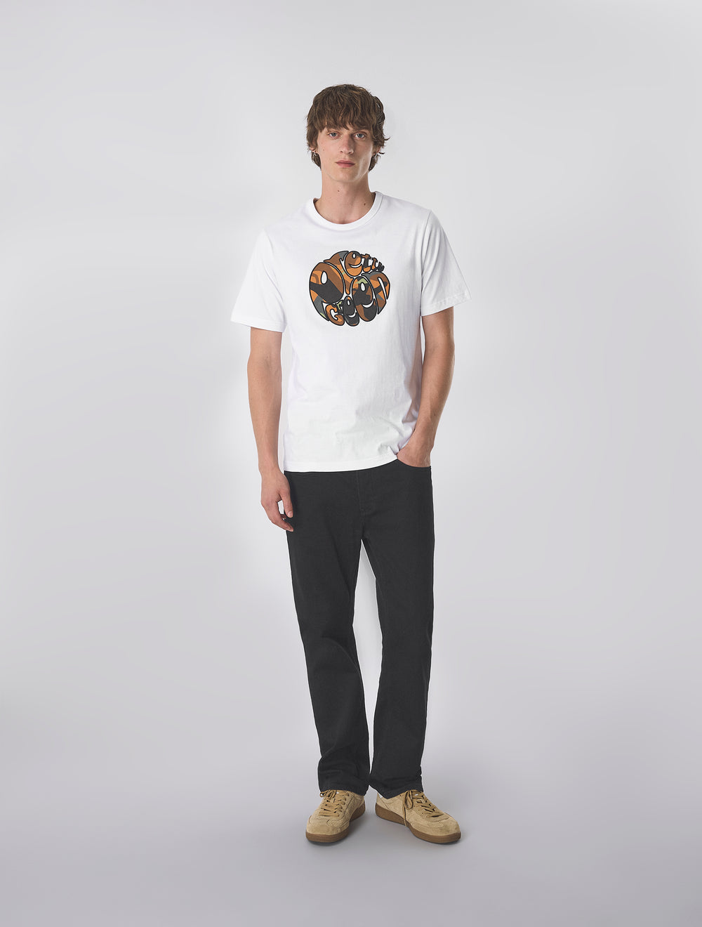 White Rave Camo Logo T-Shirt