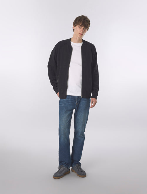 Black Hartington Knitted Bomber