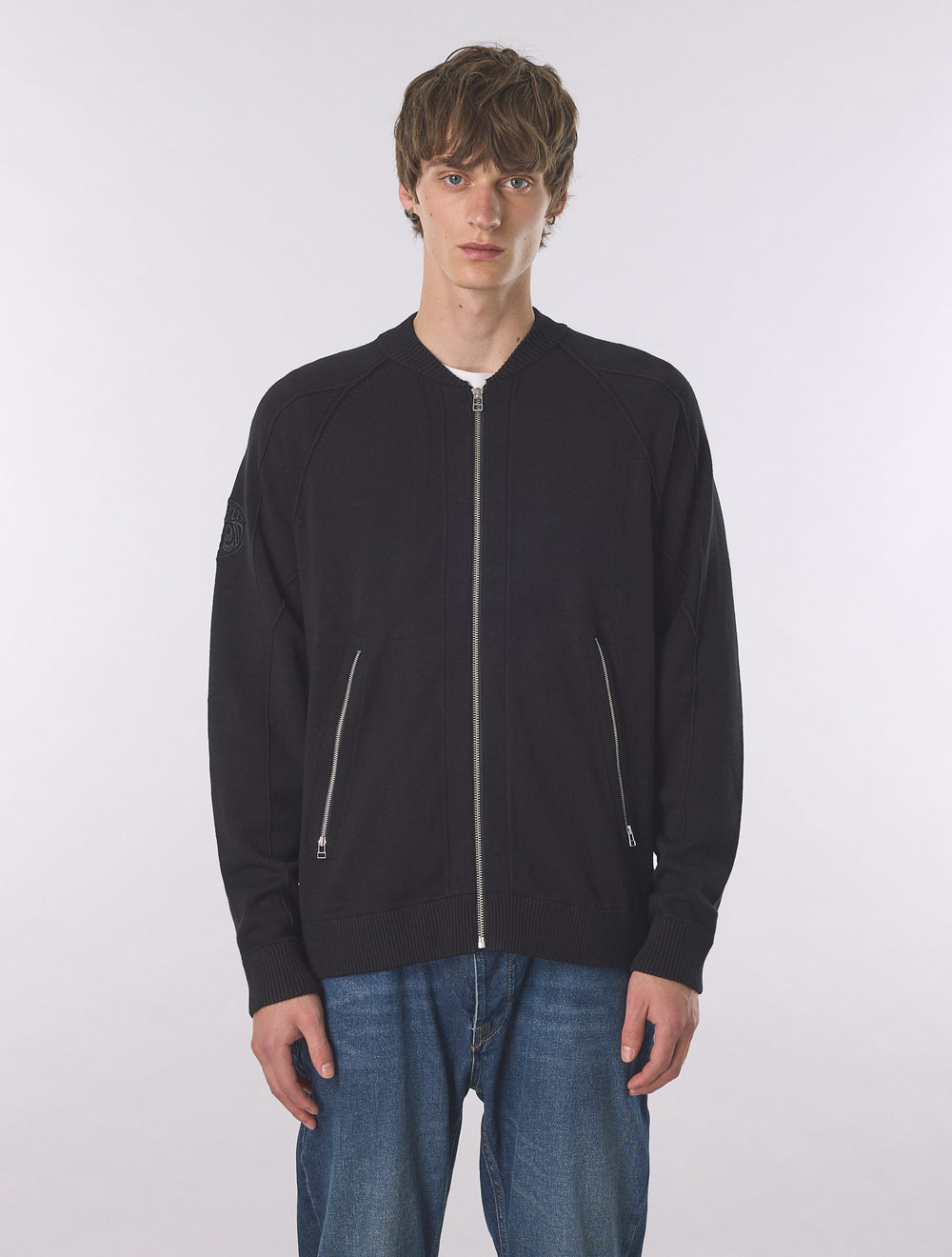 Black Hartington Knitted Bomber
