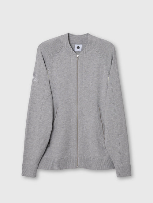 Grey Hartington Knitted Bomber