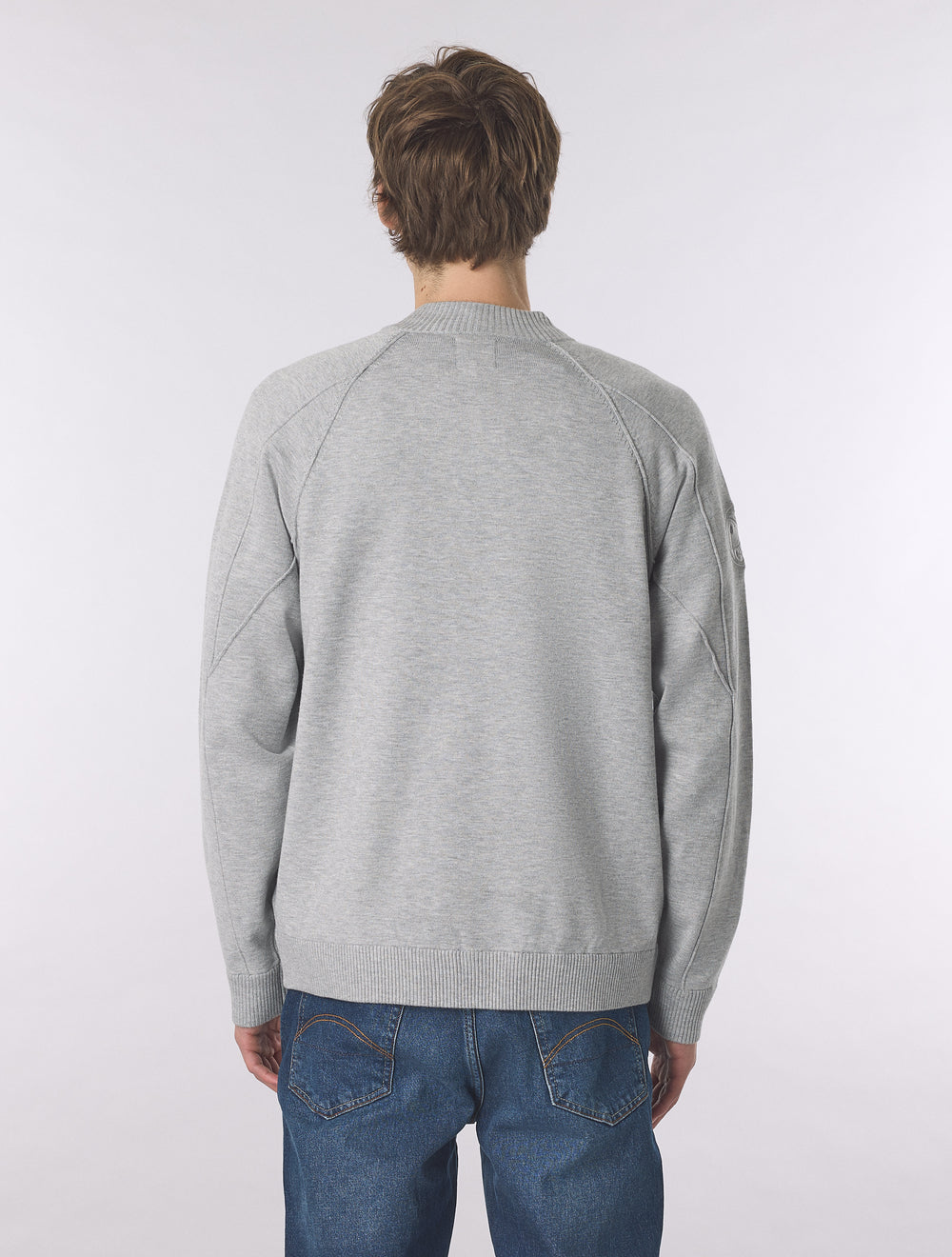 Grey Hartington Knitted Bomber