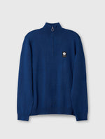 Dark Blue Merino Blend 1/4 Zip