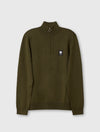 Khaki Merino Blend Quarter Zip