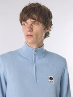 Sky Blue Merino Blend 1/4 Zip