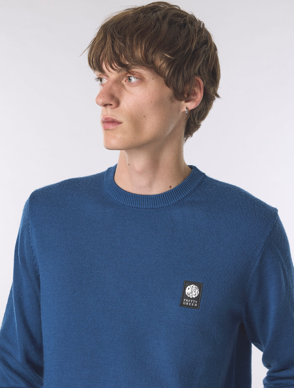 Dark Blue Merino Blend Crew