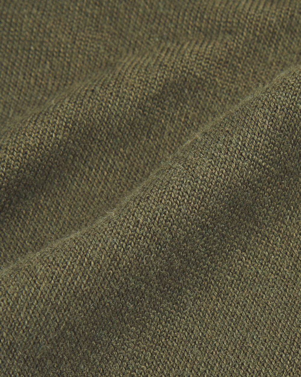 Khaki Merino Blend Quarter Zip