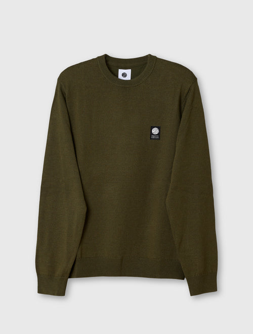Khaki Merino Blend Crew