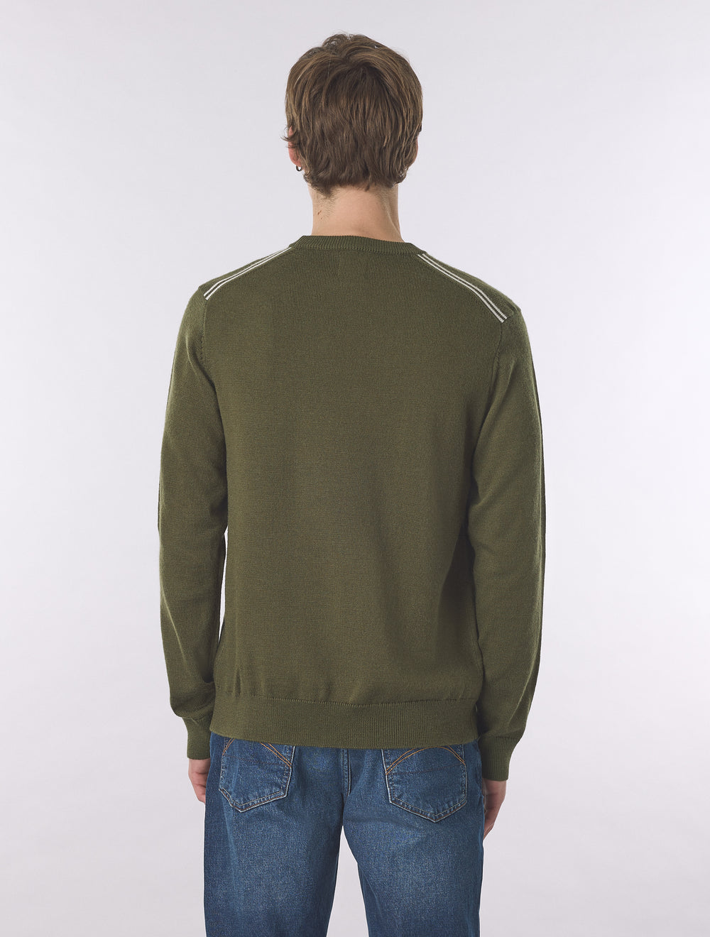 Khaki Merino Blend Crew