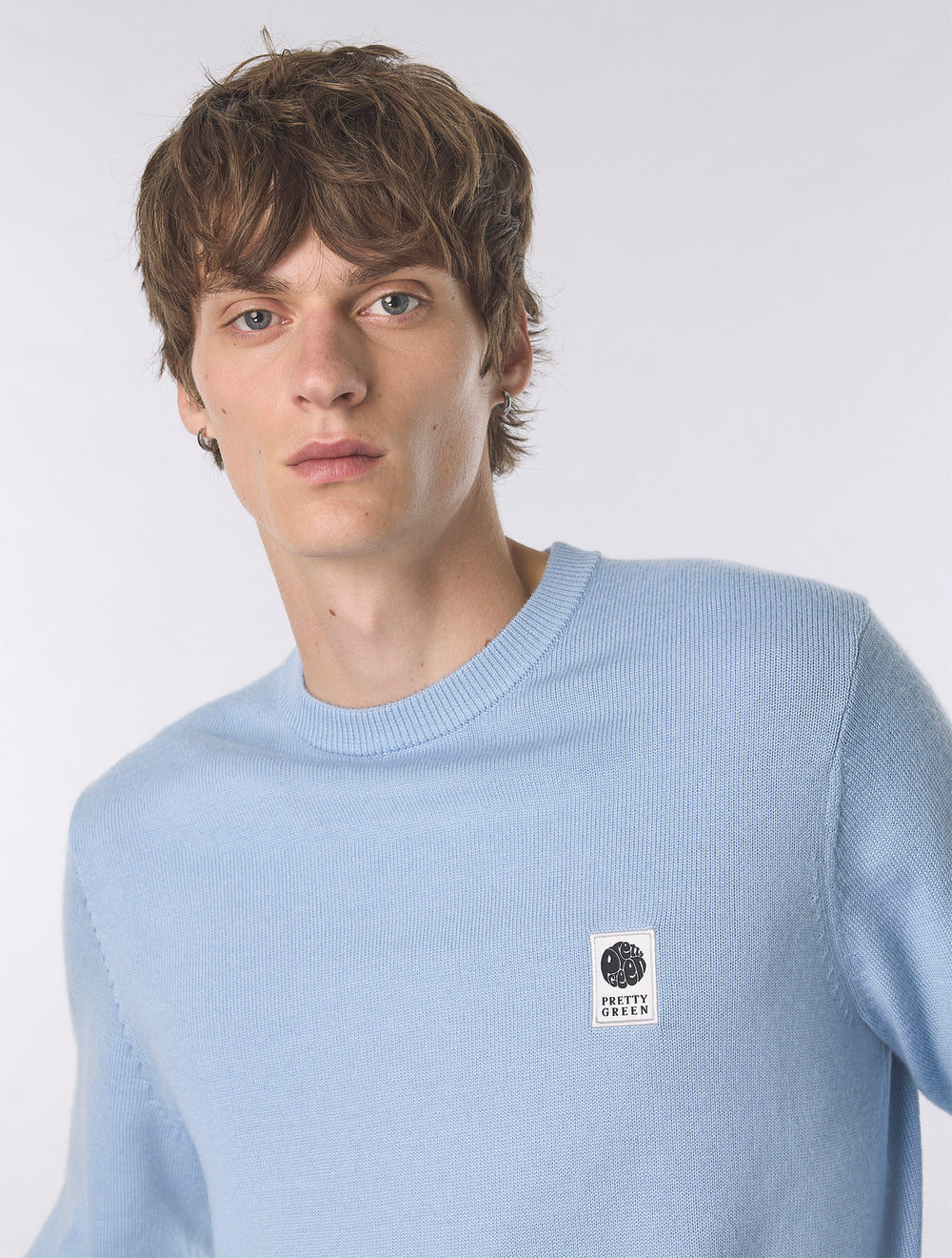 Sky Blue Merino Blend Crew