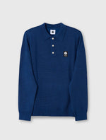 Dark Blue Merino Blend Polo