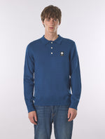 Dark Blue Merino Blend Polo
