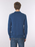 Dark Blue Merino Blend Polo