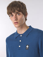 Dark Blue Merino Blend Polo