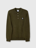 Khaki Merino Blend Polo