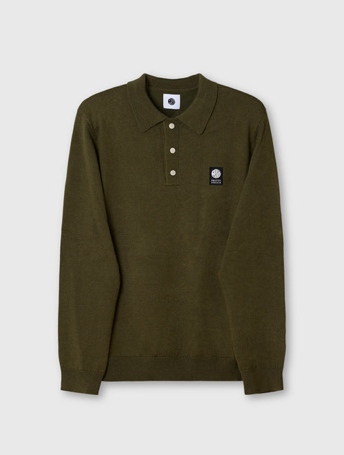 Khaki Merino Blend Polo