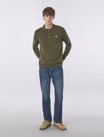 Khaki Merino Blend Polo