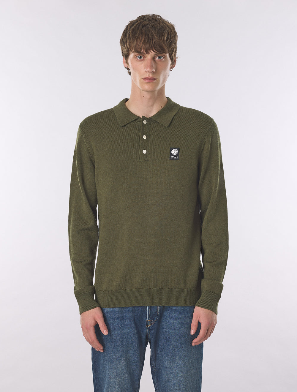 Khaki Merino Blend Polo
