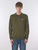Khaki Merino Blend Polo