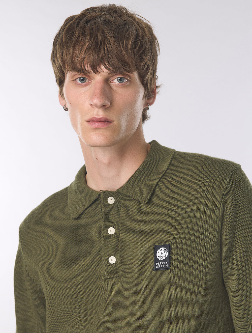 Khaki Merino Blend Polo