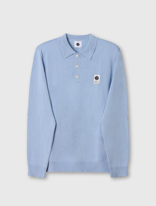 Sky Blue Merino Blend Polo