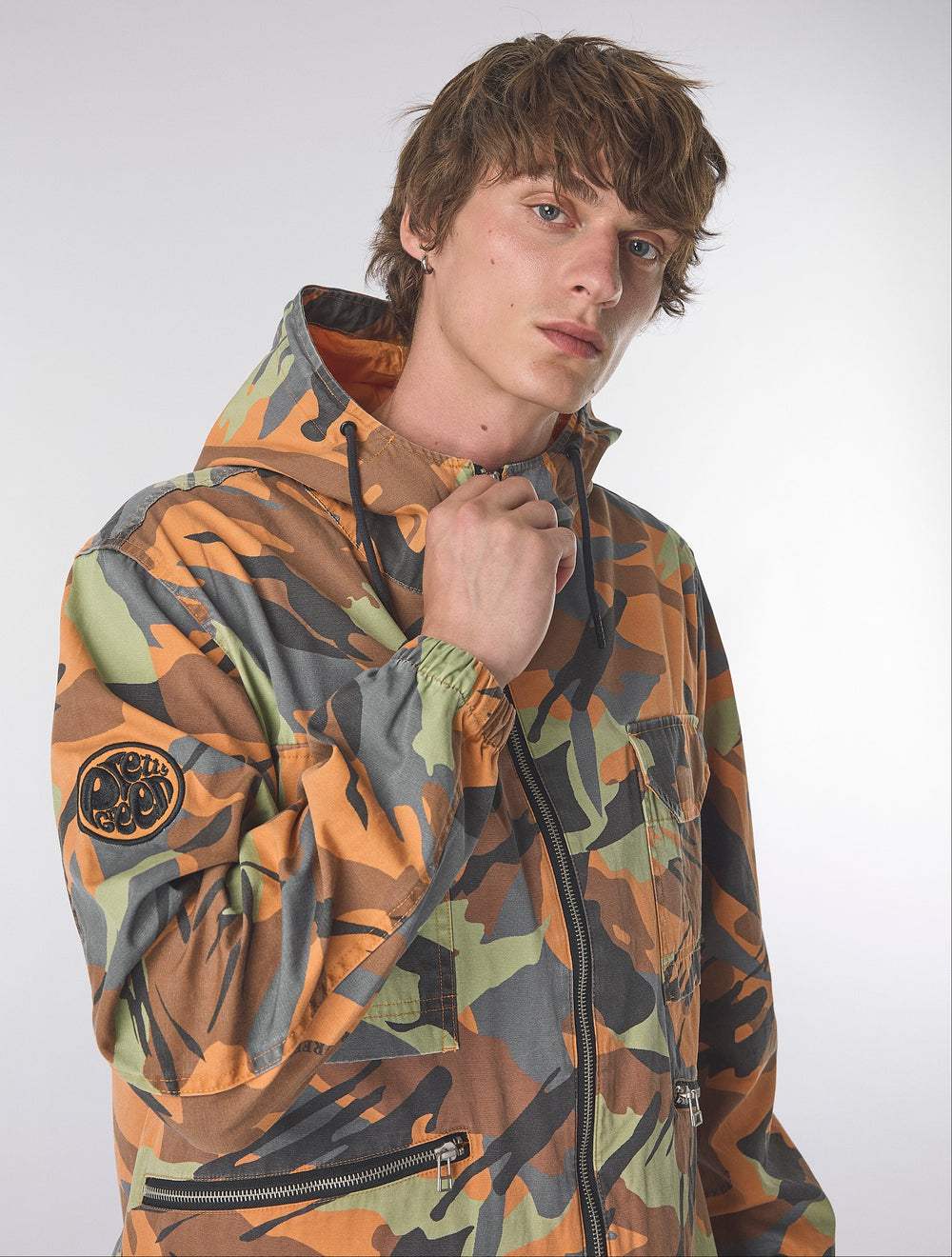Multi Rave Camo Hooded Jacket