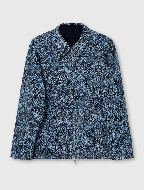 Blue Rave On Reversible Paisley Jacket