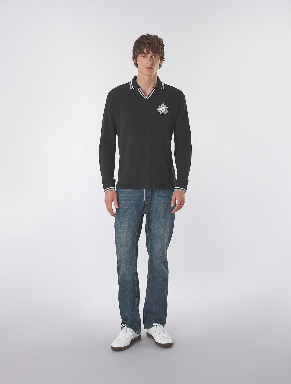 Black Kingsleigh Long Sleeve Polo