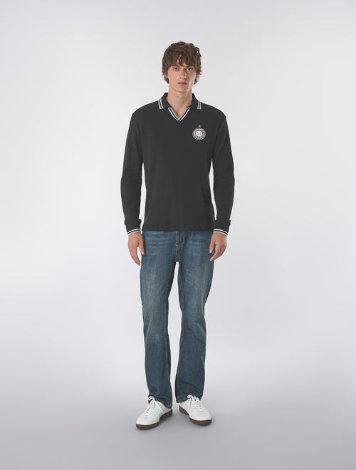 Black Kingsleigh Long Sleeve Polo